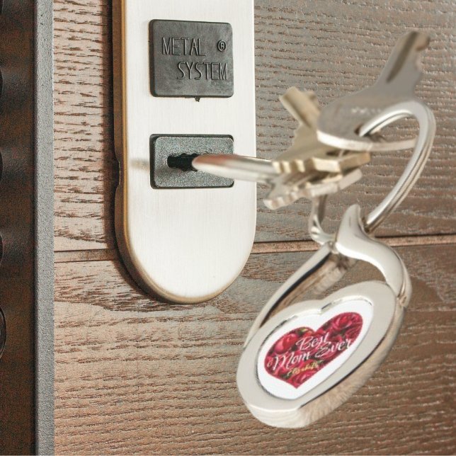 Porte-clés Meilleure maman Jamais Rouge Roses Coeur Fête des  (Créateur téléchargé)