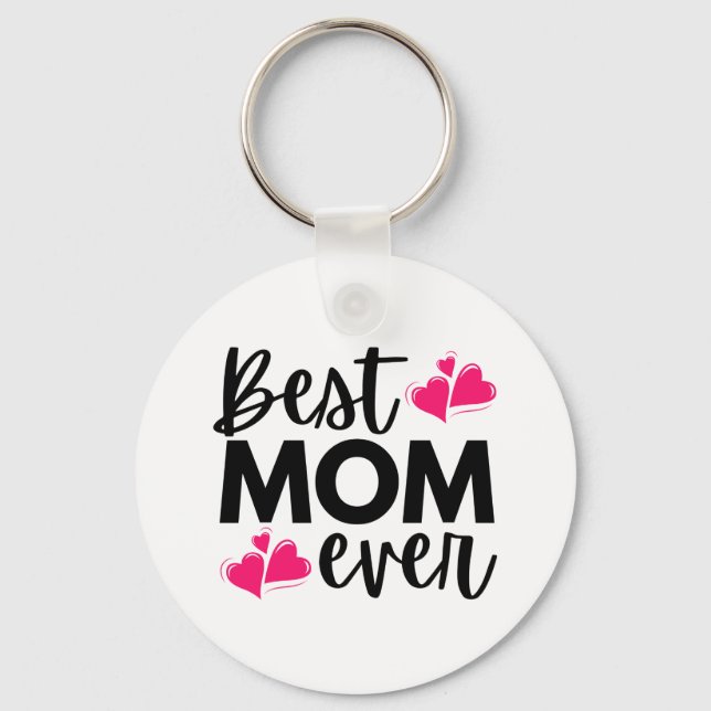 Porte-clés Meilleure Maman Jour des Mères (Recto)