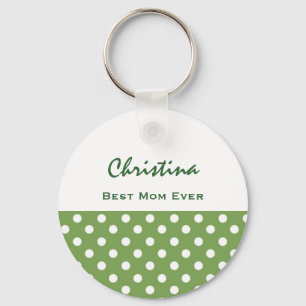 Porte-clés Meilleure Maman Jour Festive Pois cadeau article