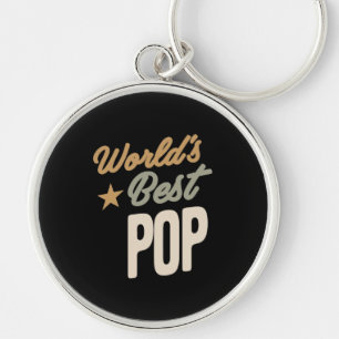 Porte-clés Meilleure pop du monde - Cadeaux père et grand-pèr
