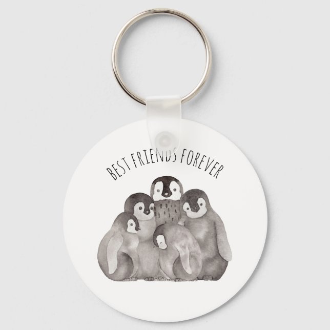 Porte-clés Meilleurs amis Empereur Penguins (Recto)