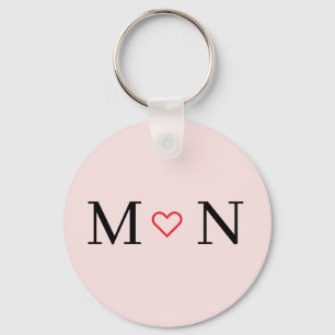 Porte-clés Meilleurs couples rose et noir