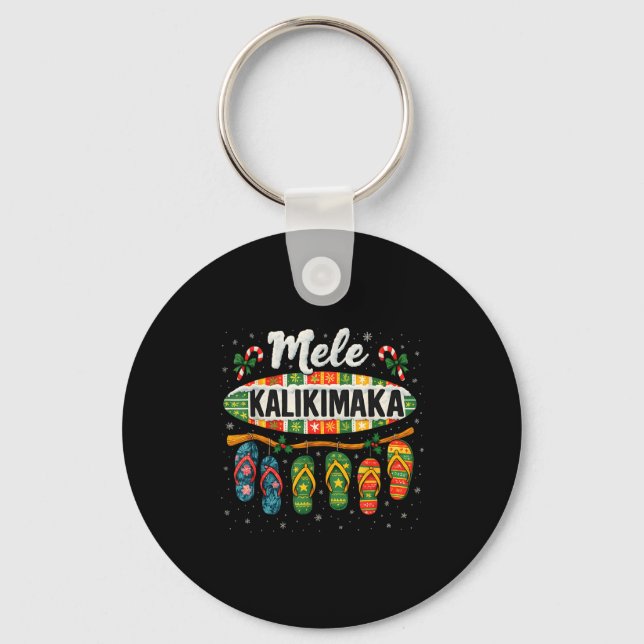 Porte-clés Mele Kalikimaka Trocal Christmas Flip Flop  (Recto)