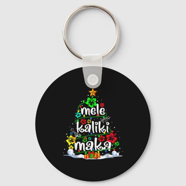 Porte-clés Mele Kalikimaka Trocal Christmas Hawaiian Santa Xm (Recto)