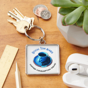 Porte-clés Membre de l'équipe Coffee Consumption Squad person