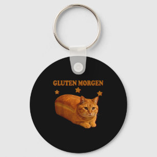 Porte-clés Mème de chat de pain drôle Gluten Morgen Humour Gr