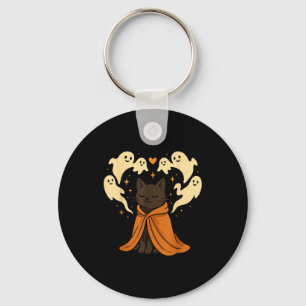 Porte-clés Mème de chat Soky Mignon Noir Halloween