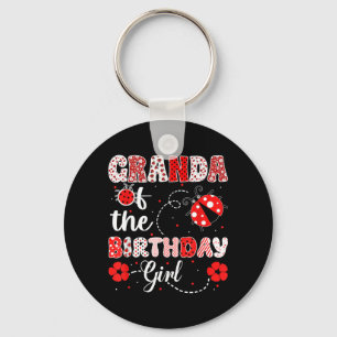 Porte-clés Mémé de la fille d'anniversaire - Famille coccinel