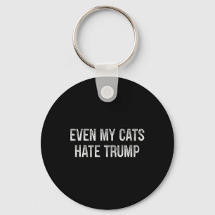 Porte-clés Même mes chats détestent Trump - Style Vintage -