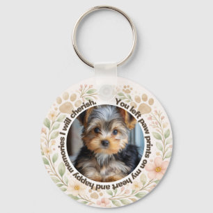 Porte-clés Mémoire d'empreintes de pattes de chien personnali