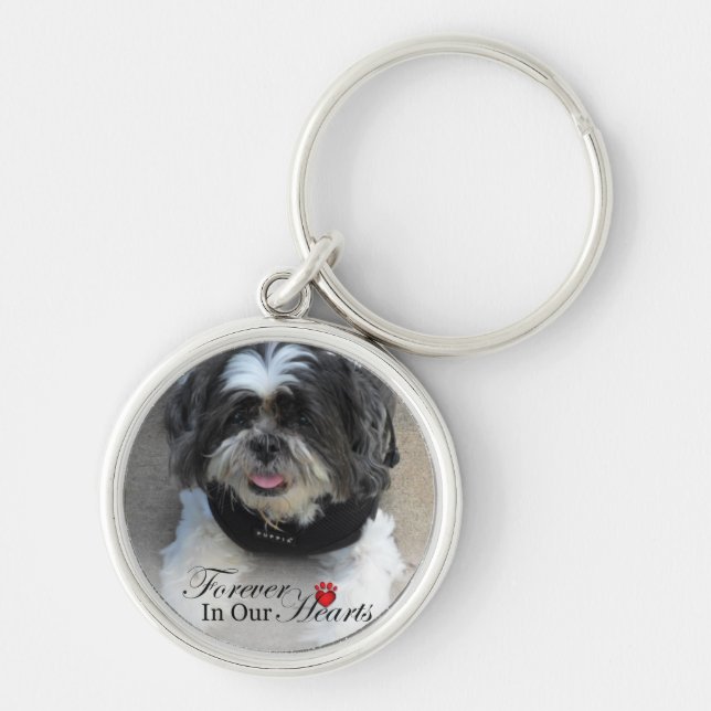 Porte-clés Mémorial aux animaux - Chat ou Chien FOREVER dans  (Devant)