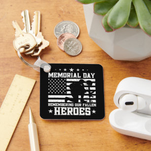 Porte-clés Memorial Day Design Vintage Veterans Day USA Flag