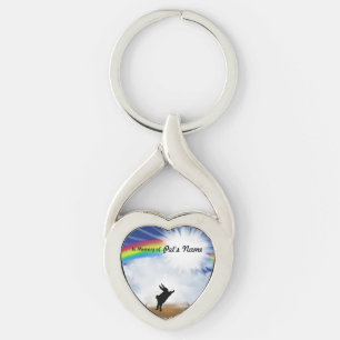 Porte-clés Mémorial de pont en arc-en-ciel pour des lapins