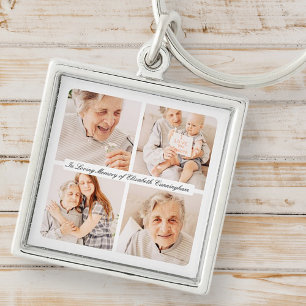 Porte-clés Mémorial en mémoire d'amour moderne élégant 4 phot