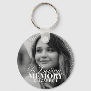 Porte-clés Mémorial en mémoire d'amour photo moderne élégante