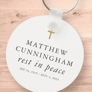 Porte-clés Mémorial funéraire Repos en paix Moderne Simple Cr