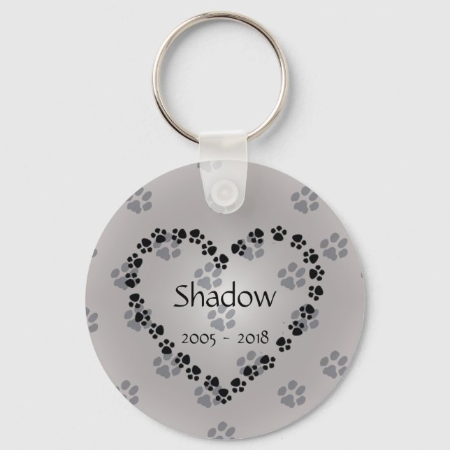 Porte-clés Mémorial personnalisé pour chien (Recto)