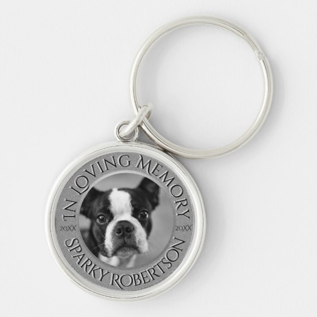 Porte-clés Mémorial personnalisé pour chien (Devant)
