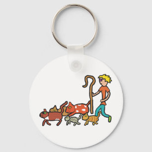 Porte-clés Mener des chats