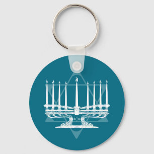 Porte-clés Menorah et étoile IV