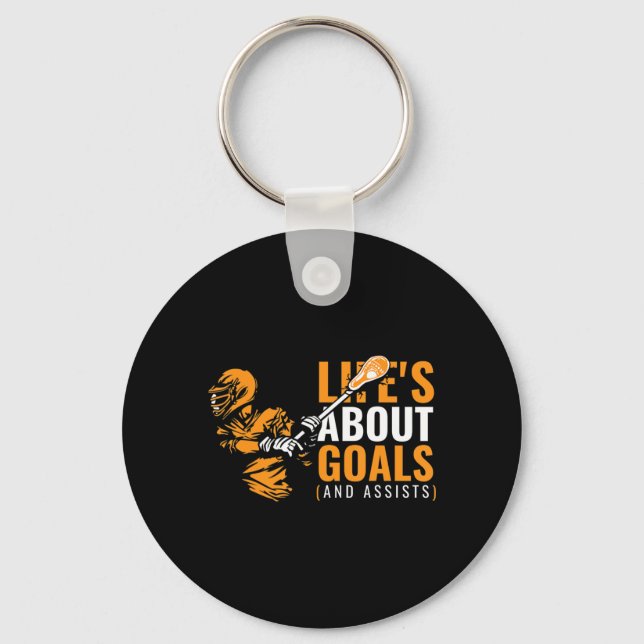 Porte-clés Mens Life's About Buts Lacrosse for Boys Lcross (Recto)