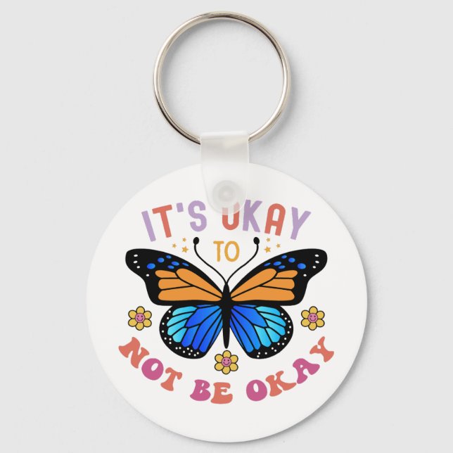 Porte-clés Mental Health Awareness Monarch Butterfly (Recto)