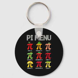 Porte-clés Menu Pi Fruit Joyeuse Journée Pi Prof de Maths Sym