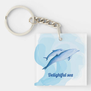 Porte-clés Mer Extraordinaire avec dauphins
