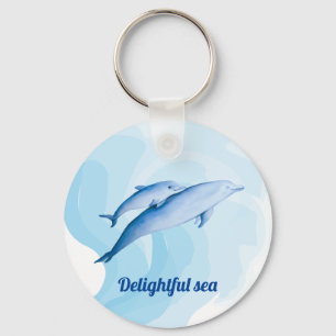 Porte-clés Mer Extraordinaire avec dauphins