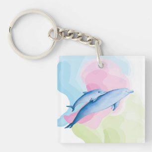 Porte-clés Mer Extraordinaire avec dauphins