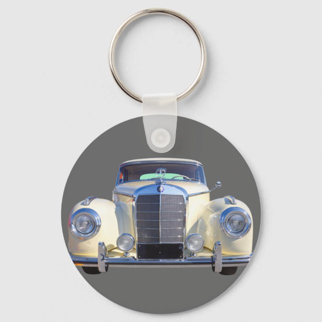 Porte-clés Mercedes Blanches Benz 300 Voiture de luxe (Recto)