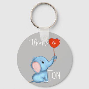 Porte-clés merci à ton éléphant thanksgiving