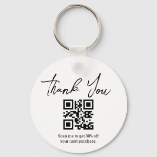 Porte-clés merci aux petites entreprises qr code minimaliste