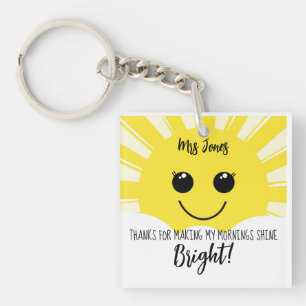 Porte-clés Merci d'avoir fait de mes matins un soleil brillan