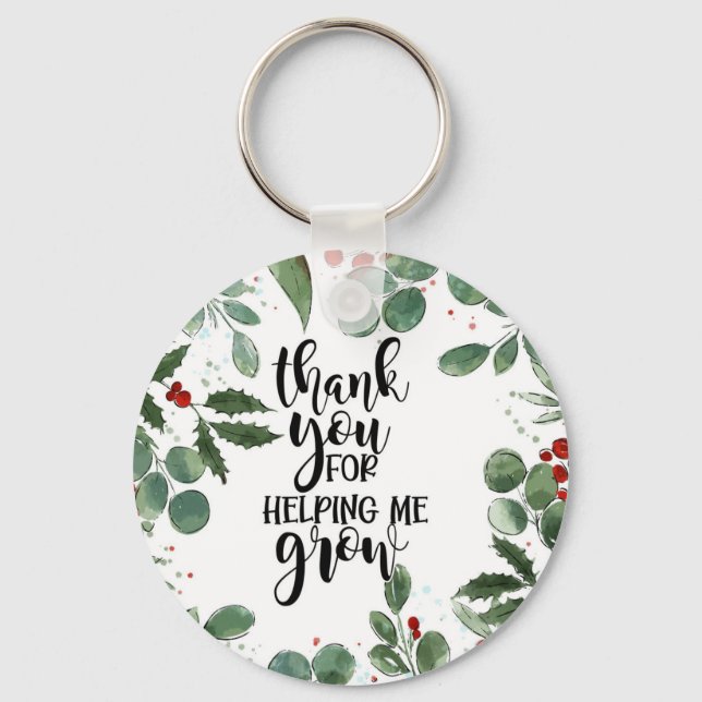 Porte-clés Merci de m'aider à grandir Noël Note Voiture (Recto)