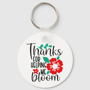 Porte-clés Merci de m'aider Bloom Appréciation de l'enseignan