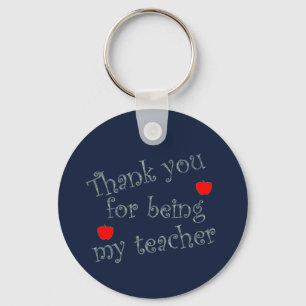 Porte-clés Merci d'être mon professeur des pommes brillantes