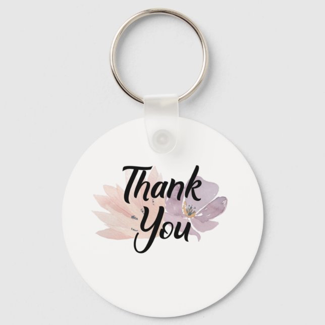 Porte-clés Merci Favor Floral (Recto)