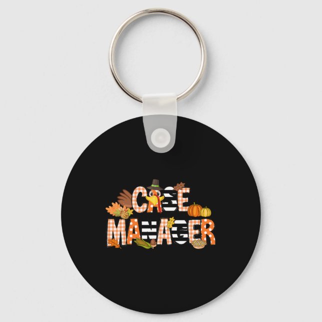 Porte-clés Merci Gestionnaire Coque Thanksgiving Coque Manage (Recto)