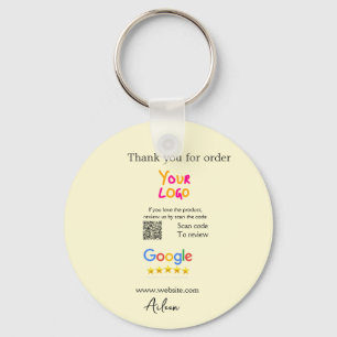Porte-clés Merci Google avis scan QR entreprise