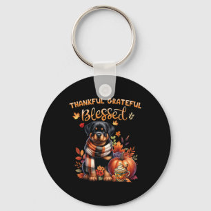 Porte-clés Merci gracieux bienheureux chien Rottweiler automn