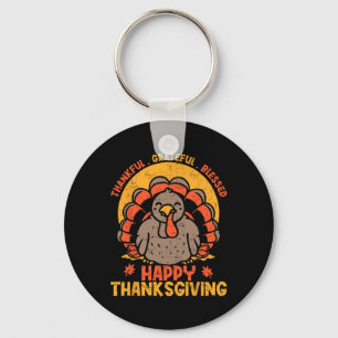 Porte-clés Merci Grateful Bon thanksgiving Turke