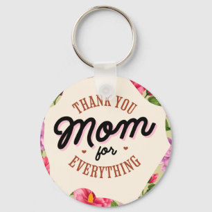 Porte-clés Merci Maman pour tout Salutation de la Fête des Mè