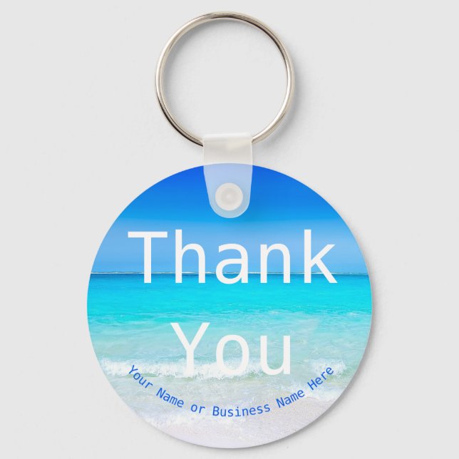 Porte-clés Merci Offre-cadeau de plage été (Recto)