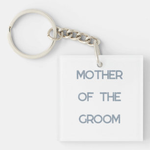 Porte-clés Mère Du Groom Dusty Bleu Mariage Cadeau Faveur