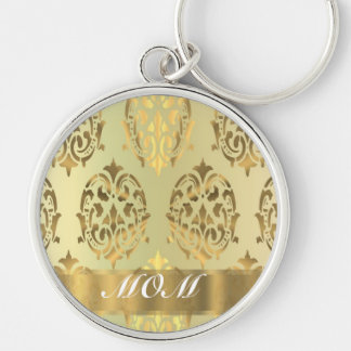 Porte-clés Mère personnalisée damas d'or