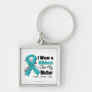 Porte-clés Mère - ruban de Cancer ovarien