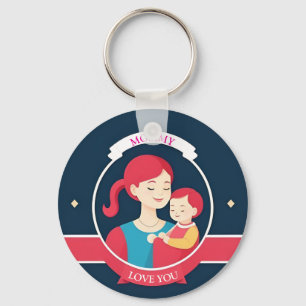 Porte-clés Mère tenant son enfant avec soin