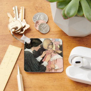 Porte-clés Mère vintage et enfant par Jessie Willcox Smith