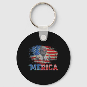 Porte-clés Merica Trump 4 juillet heureux Trump Drapeau améri